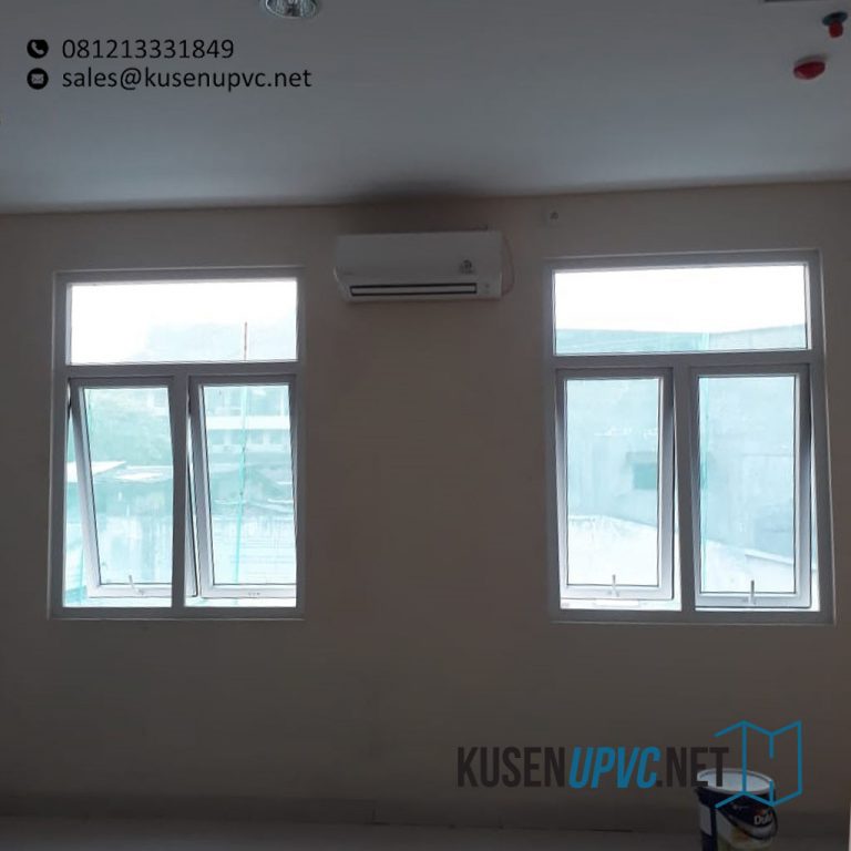 Jendela Upvc Custom Model Jungkit Putih Klien Rumah Sakit Kramat